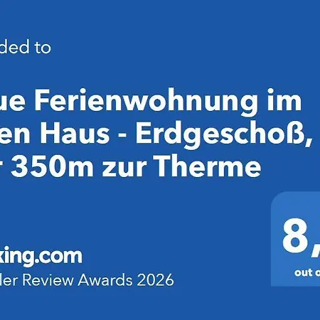 Neue Im Roten Haus - Erdgeschoss, Nur 350m Zur Therme Apartamento *